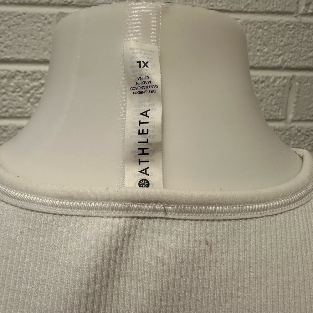 White Ribbed Tank Top - Picture 4 of 7